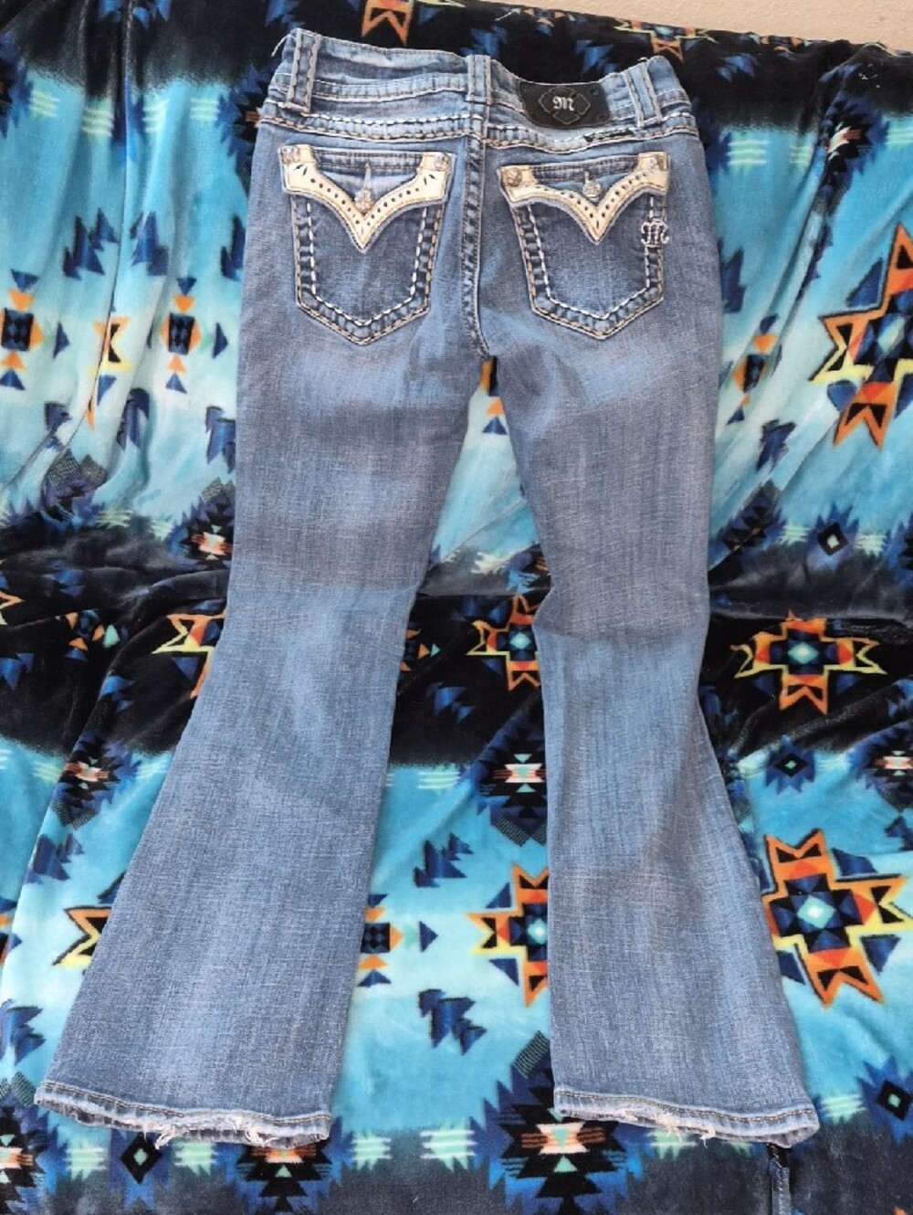 Miss Me Light Blue Flare Jeans - Picture 2 of 3